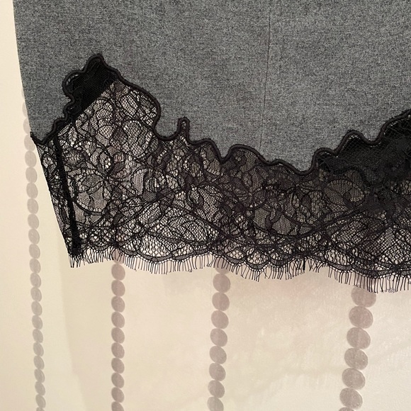 Grey and Black Lace Skirt - Picture 4 of 5